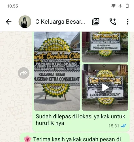 Pengiriman Papan Bunga Duka Bulu Lor Jambon